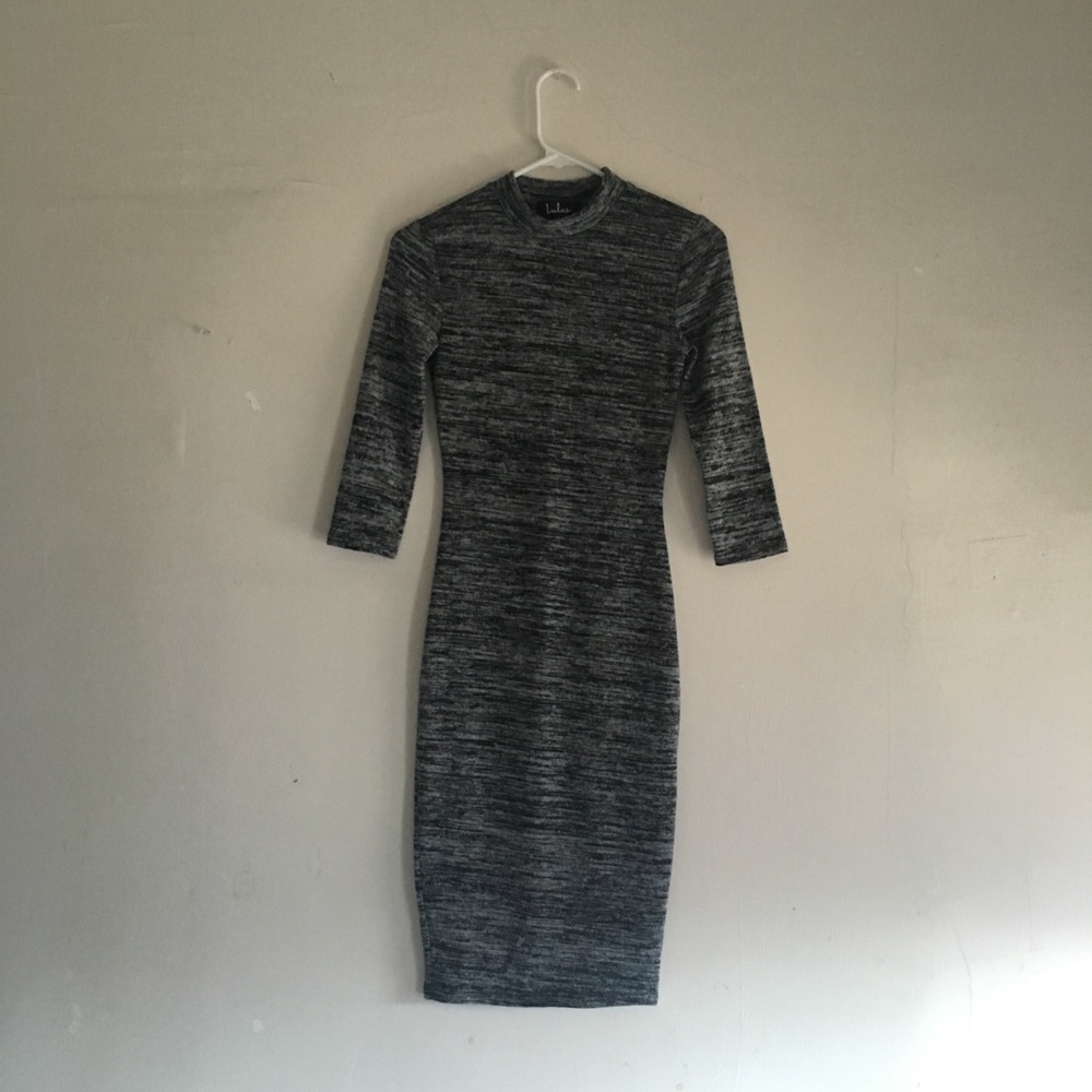 Lulu's Grey Marl Bodycon Dress